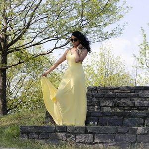 Open back maxi dress